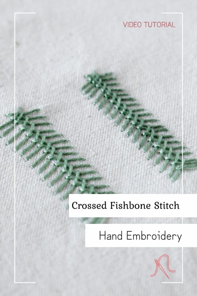 Master the Crossed Fishbone Stitch Fast - Video guide - PIN image