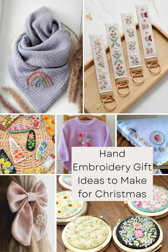 Hand embroidery gift ideas - PIN image
