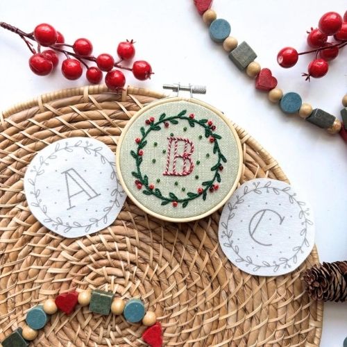 Alphabet Personalized Embroidery Ornaments