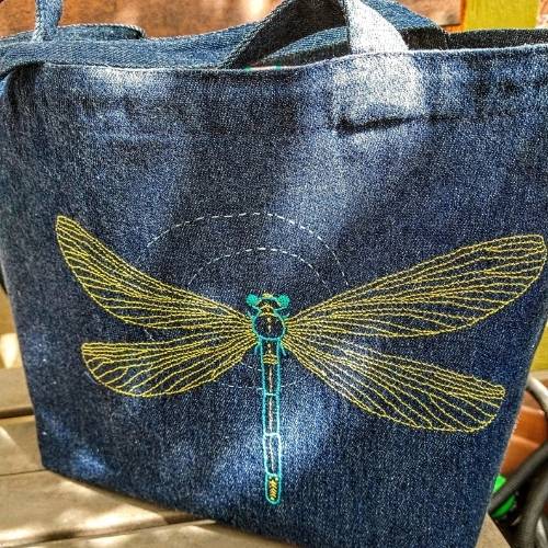 Big Stick-On Metallic Dragonfly Pattern for hand embroidery on Etsy image