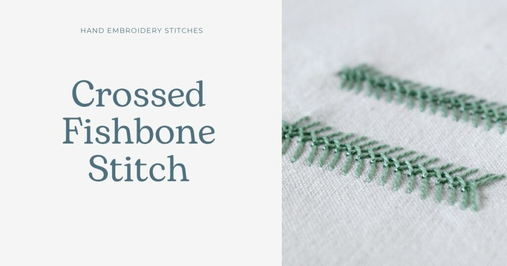 Crossed Fishbone Stitch embroidery tutorial cover image