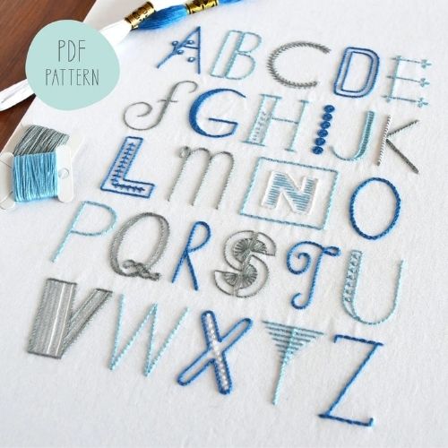 Deco Alphabet embroidery image