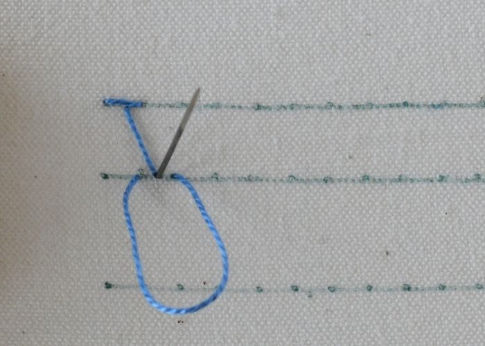 Double Chevron Stitch hand embroidery tutorial step 5