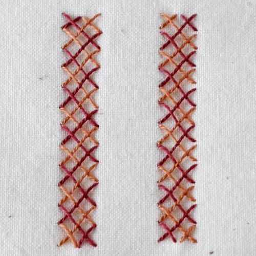 Double Herringbone Stitch embroidery tutorial small image