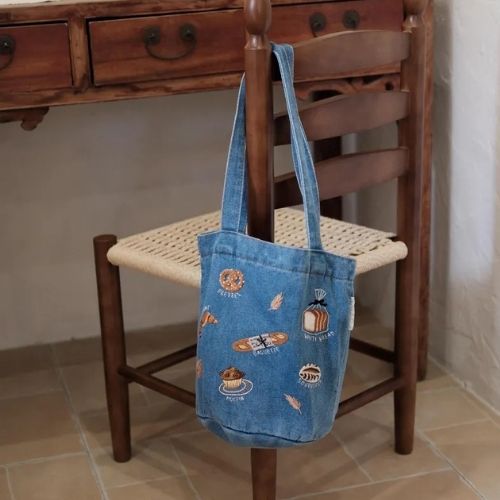 Embroidered Bread Bag - DIY kit by EightoclockcraftsArt on Etsy