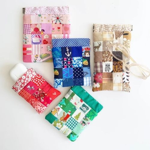 Flex Frame Pouch - beginner-friendly patched design by JoeJuneandMae on Etsy