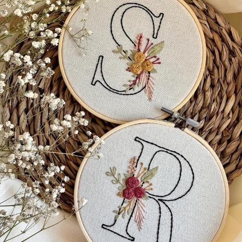 Floral Alphabet Hand Embroidery Pattern CozyMareDesigns