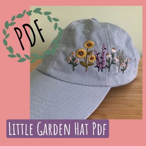Little Garden embroidered hat PDF by RiverBirchThreads on Etsy