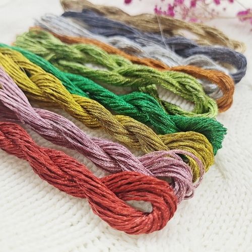 Metallic Embroidery Floss- Silver, Gold, Glitter Thread - 1 Meter on Etsy image