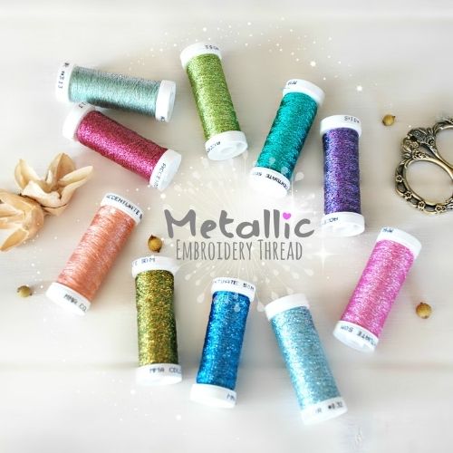 Metallic Embroidery Thread- Accentuate Filament on Etsy image
