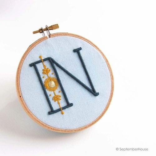 Modern Alphabet Embroidery Patterns