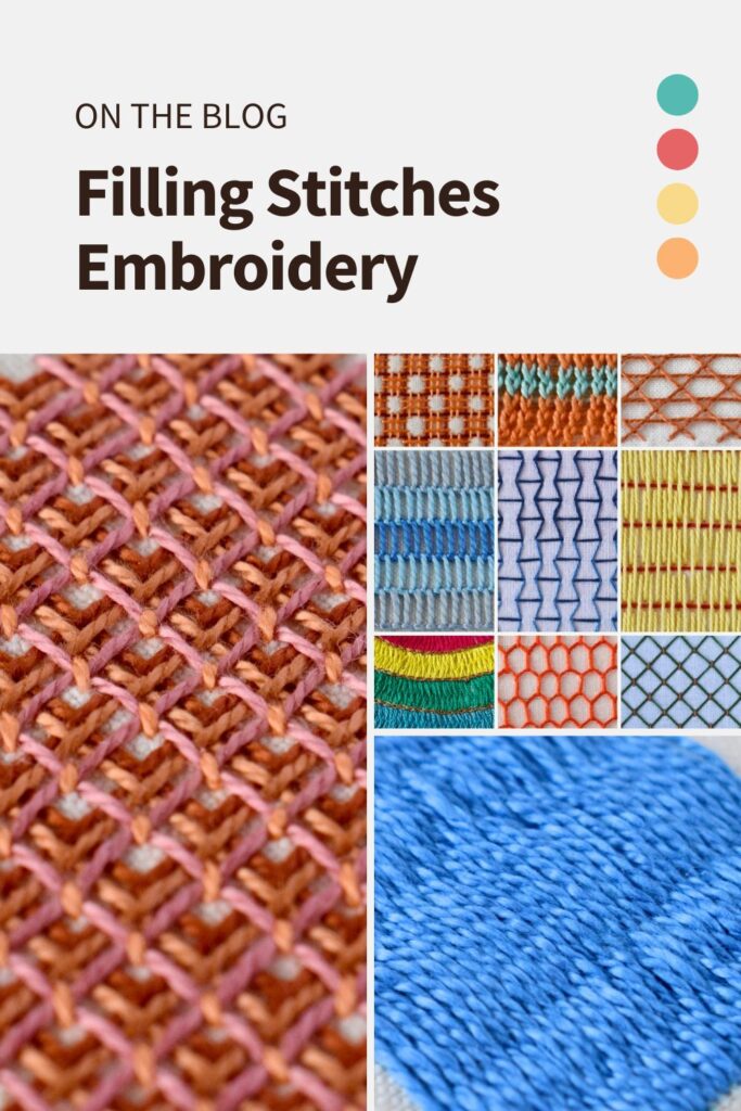 Embroidery Filling Stitches Made Easy PIN image