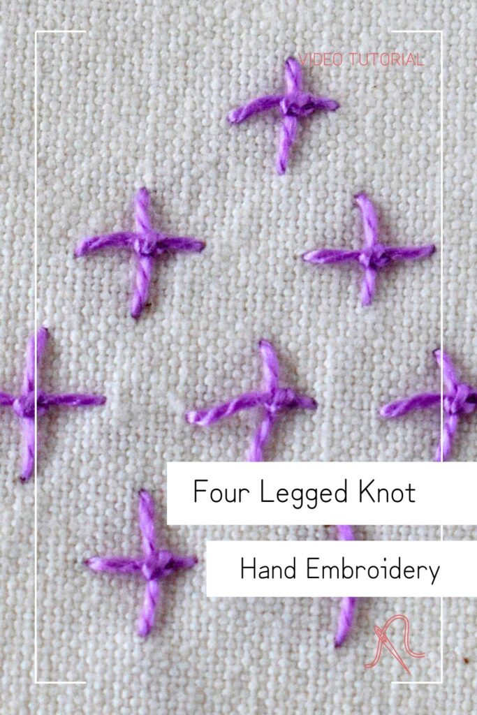 Video tutorial sul ricamo del nodo a quattro zampe PIN image