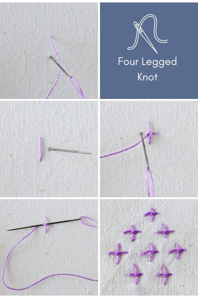 Master the Four-Legged Knot Stitch PIN image