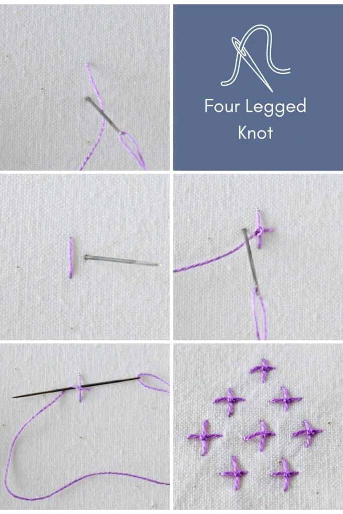 Master the Four-Legged Knot Stitch PIN image