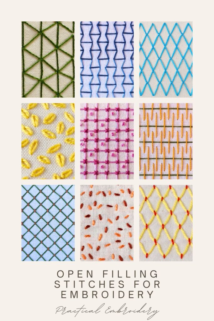 Modern Open Filling Embroidery Techniques PIN image