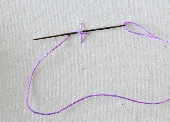 Four Legged Knot embroidery tutorial step 3 image