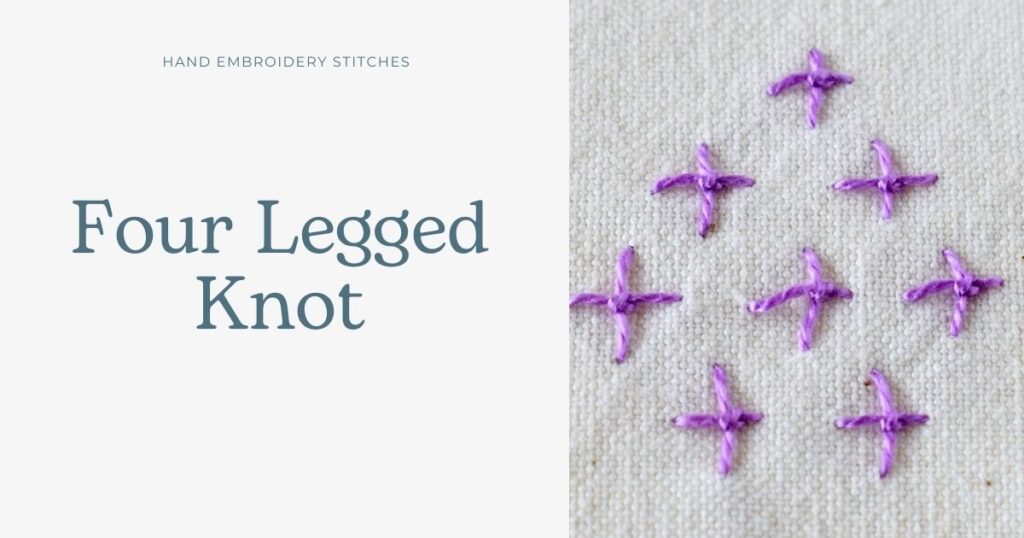 Tutorial per il ricamo a mano del nodo a quattro zampe immagine principale