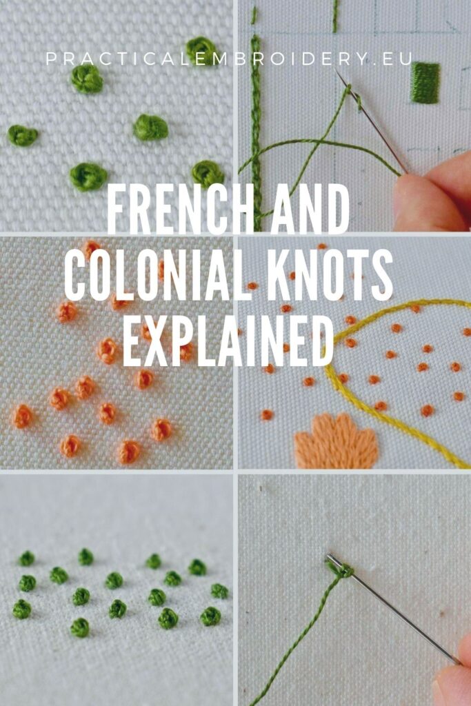 French vs Colonial Knots Explained PIN image