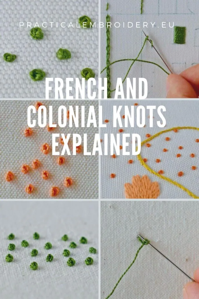 French vs Colonial Knots Explained PIN image