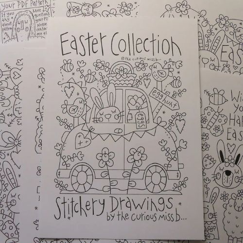 Easter Collection - Over 30 Easter/Spring themed stitchery drawings and basic instructions by TheCuriousMissB image