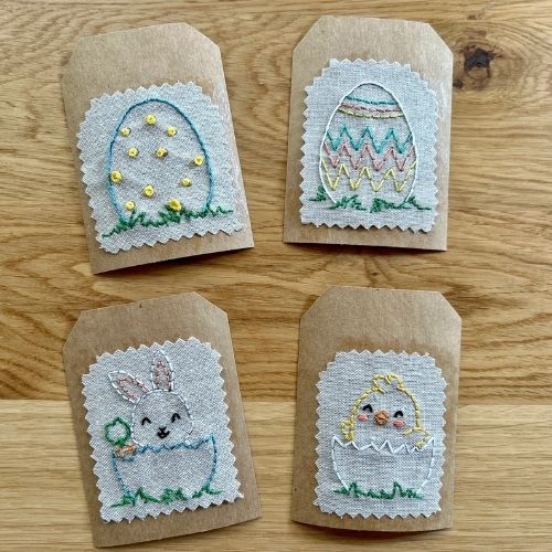 Easter Surprise 4 - Tag Set - Embroidery pattern by FUDAstitch image