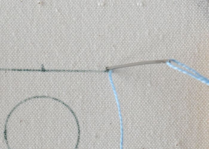 Tutorial ricamo a mano punto perla step2 image