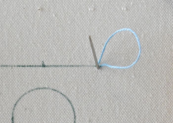 Tutorial ricamo a mano punto perla passo3 immagine