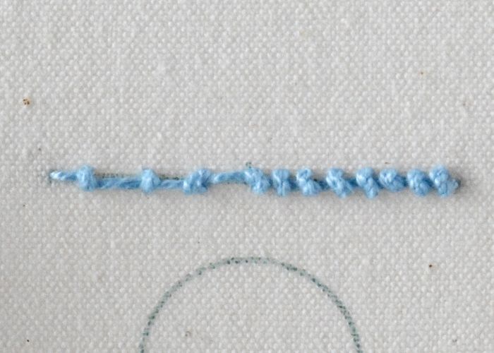 Tutorial ricamo a mano punto perla step8 image