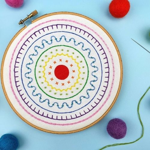 Kit campionario per ricamo arcobaleno su Etsy image