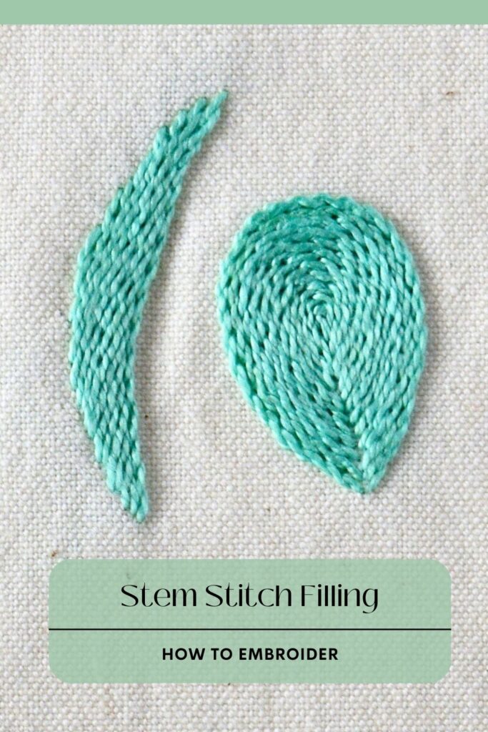 Silky, Smooth Stem Stitch Filling Technique PIN image