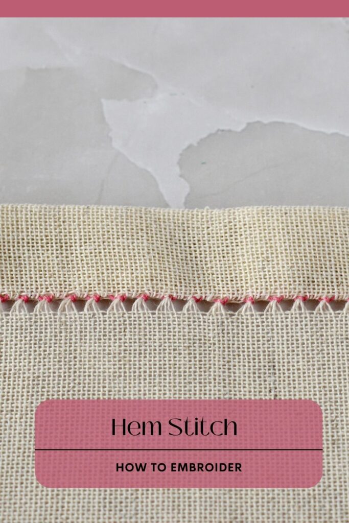 Heirloom Linen Edges with One Simple Stitch PIN image