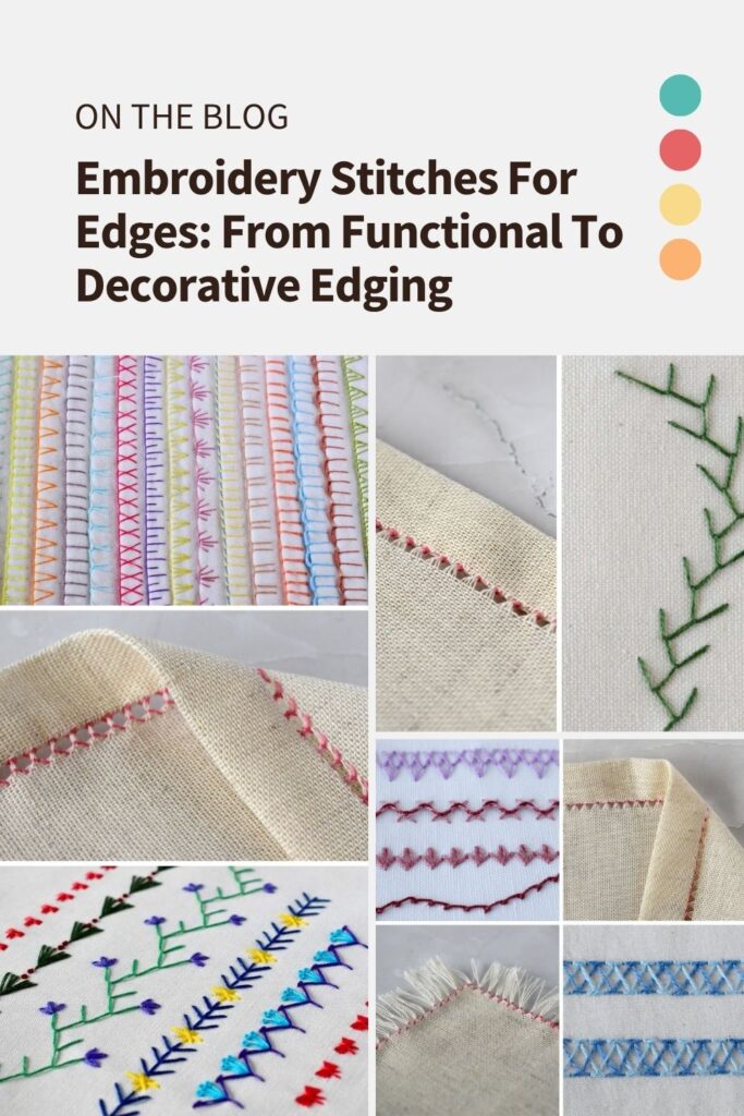 From raw to refined: hand embroidery edges PIN image