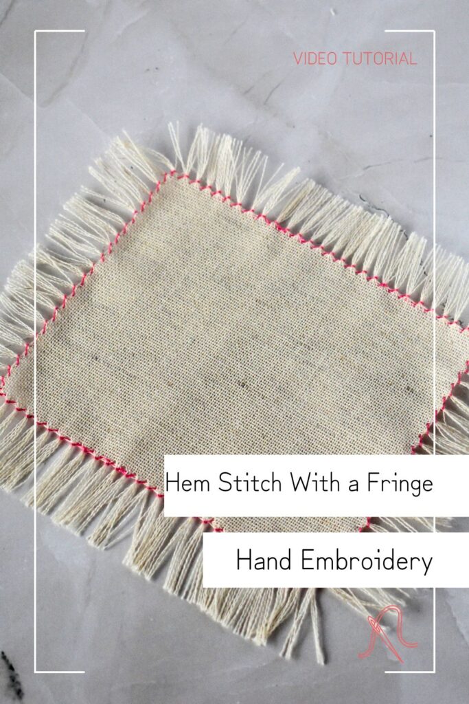 Ricama a mano un bordo con frange - Video Tutorial Immagine PIN
