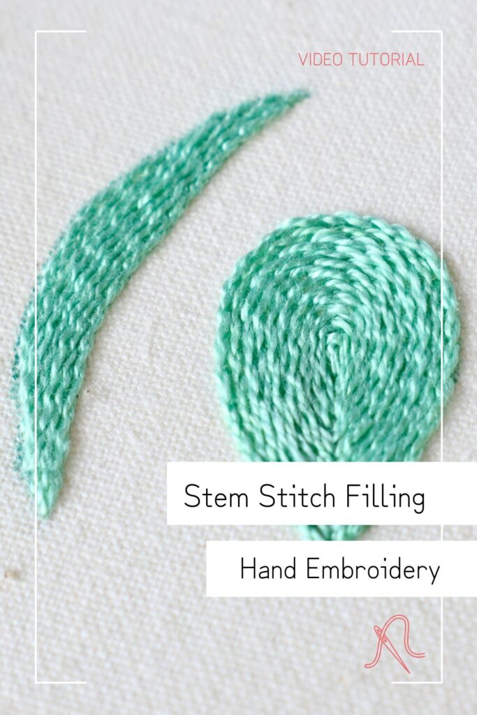 Watch: Stem Stitch Filling Video Tutorial PIN image
