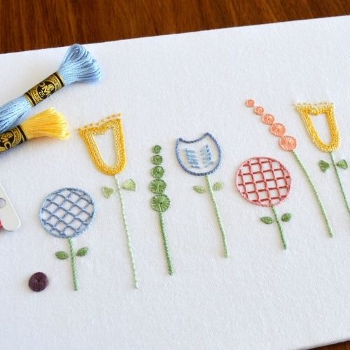 Crewel Blooms small flowers by Fellenn