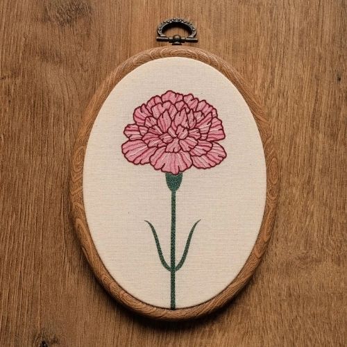 Flower Carnation Hand embroidery pattern by ALIFERA