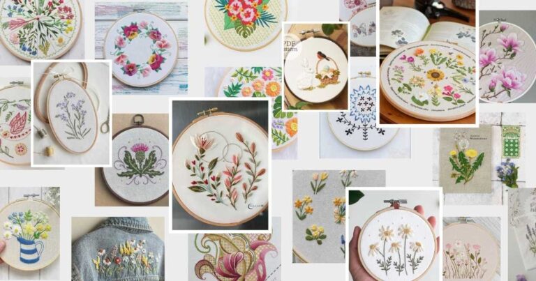 Blumenstickereien - Die besten Designs von echten Textilkünstlern Titelbild