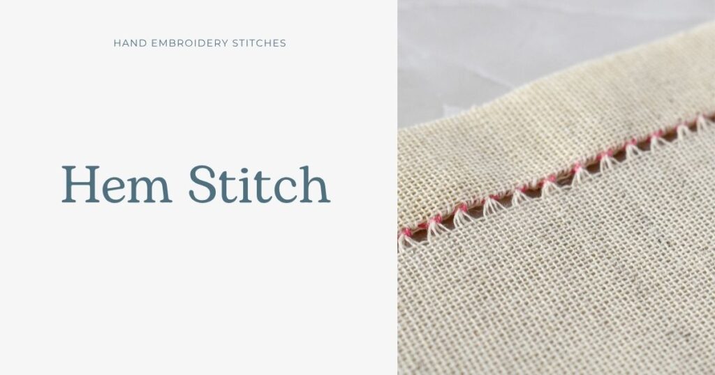Hem Stitch hand embroidery tutorial cover image
