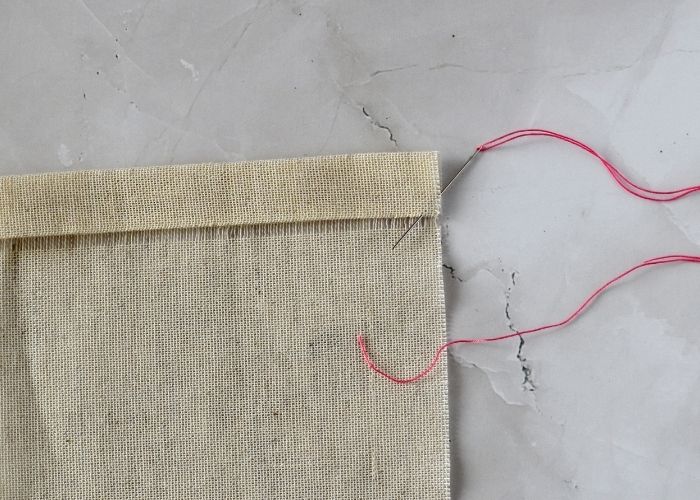Hem Stitch hand sewing tutorial step 4 image