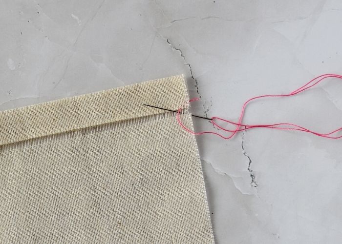 Hem Stitch hand sewing tutorial step 5 image