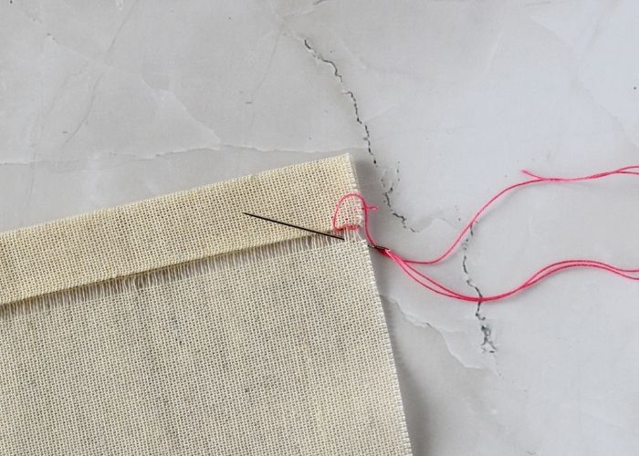 Hem Stitch hand sewing tutorial step 6 image