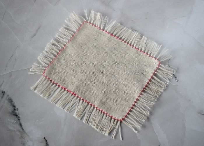 Hem Stitch With a Self-fringing Edge napkin image