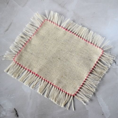 Hem Stitch With a Self-fringing Edge small sampler image