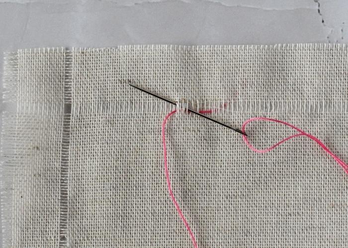 Hem Stitch With a Self-fringing Edge tutorial step 5 image