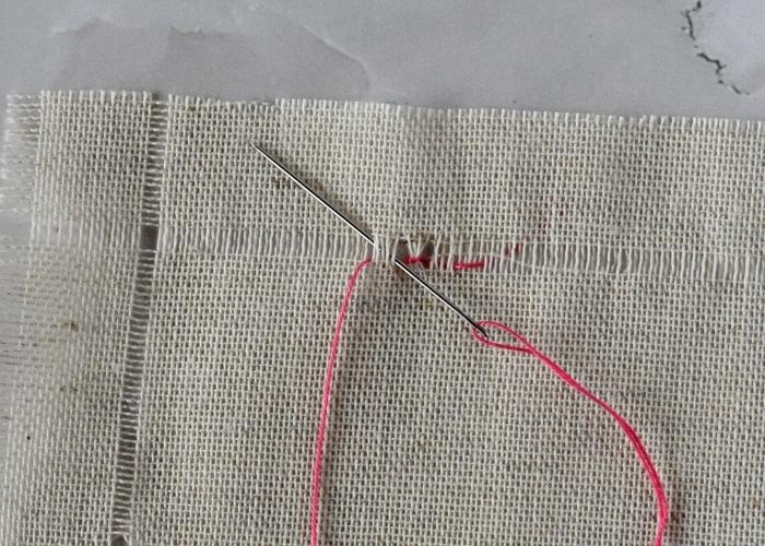 Hem Stitch With a Self-fringing Edge tutorial step 7 image