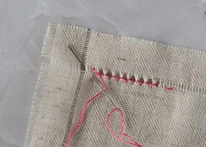 Hem Stitch With a Self-fringing Edge tutorial step 9 image