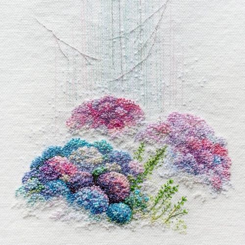 Hydrangea Embroidery tutorial by KatVatesEmbroidery