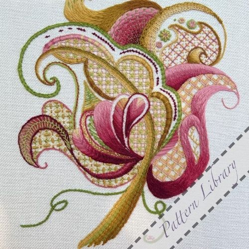 Jacobean Flourish Embroidery pattern by jengoodwinembroidery