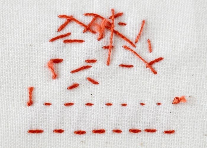 Sienese Stitch embroidery sampler reverse side image